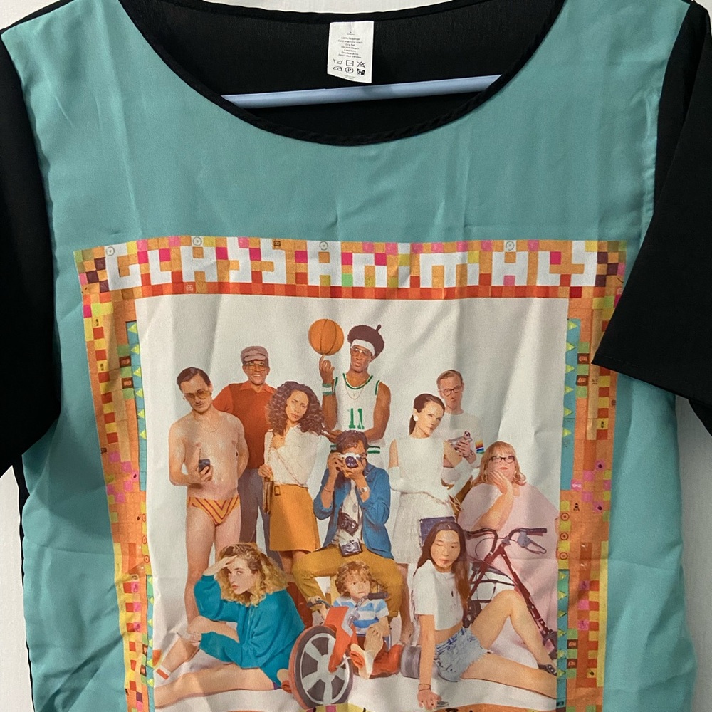 Glass animals chiffon blouse top band tee